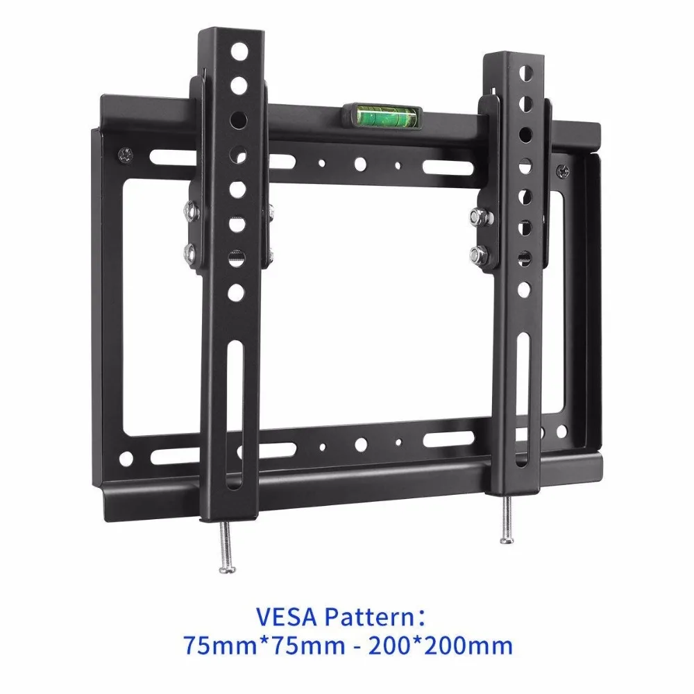 Ультра тонкий стенной кронштейн для телевизора крепление для Светодиодный ЖК и плазменные экраны VESA 200x200 максимум MT3202