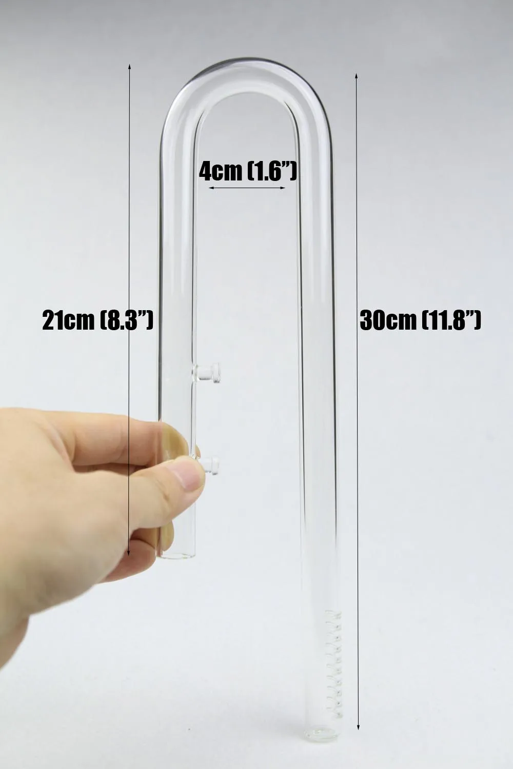 Стеклянная трубка Лили Пайп поток потока двойной фиксация присоска качество ada фильтр Аксессуар водяное растение для аквариума аквариум - Цвет: 17mm inflow