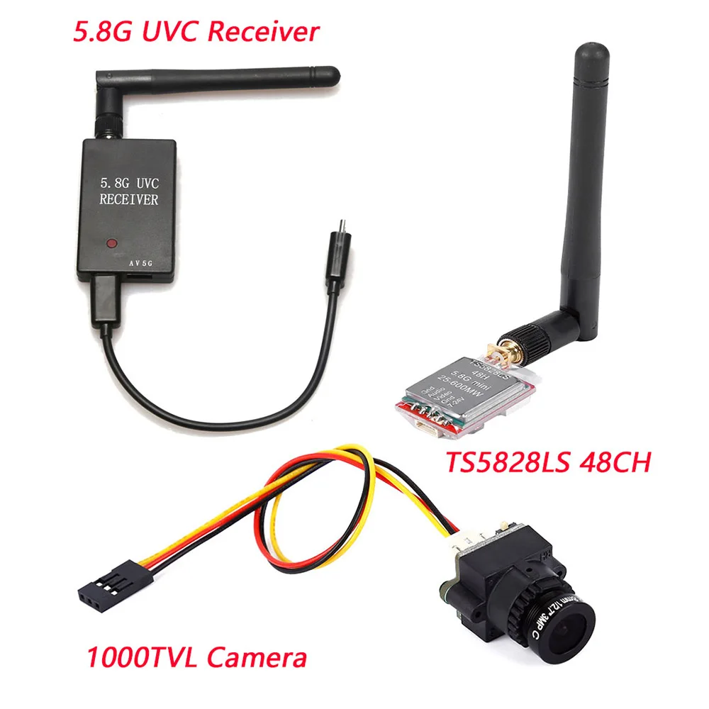 5,8G FPV приемник UVC видео нисходящий OTG VR Android телефон TS5828LS 5,8G 48CH 600mW беспроводной AV Передатчик 1000TV камера