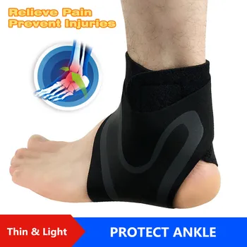 1 PCS Elasticiteit Ankle Brace Gratis Aanpassing Bescherming Voet Bandage Sport Fitness Compressie Enkel Protectors L567