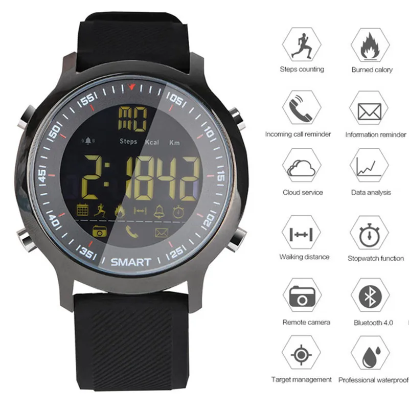 

Smart Watch Waterproof IP68 Bluetooth Step Count Smart Watch Professional Sports Bracelet Watch Top Digital Watches Men Woman