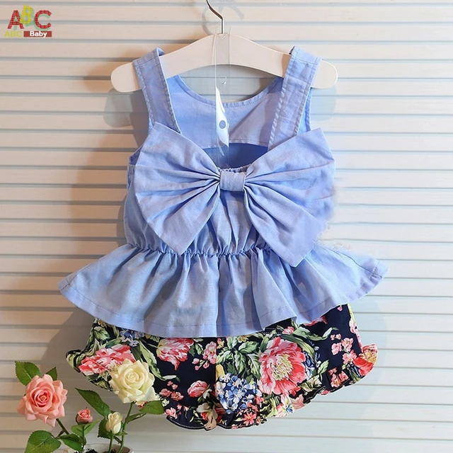 Baby Girl Summer Dress Set 2016 Girls Clothing Sets Korean Fashion