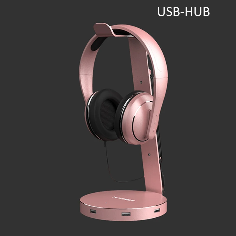 

Universal Colorful 4 in 1 USB-Hub Earphone Bracket USB Headset Earphone Holder Hanger For Gaming Headphone Stand USB Hub