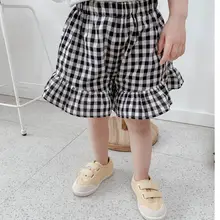 6 шт./партия, штаны для маленьких девочек, детская одежда, шорты, клетчатые штаны для девочек, От 1 до 7 лет sylvia 588468822014