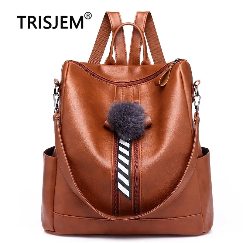 

Women Leather Backpacks Vintage Shoulder Bag Vintage Female Backpack Ladies Travel Backpack Mochila School Bags For Girl 39WM15