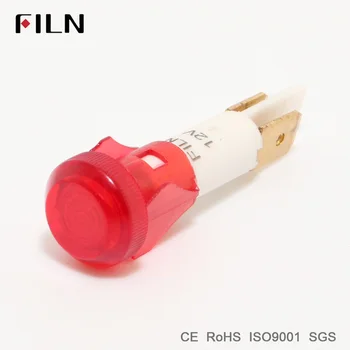 

FILN 220v indicator light 10mm plastic signal lamp red yellow blue green white 12v 24v 110v led lamp