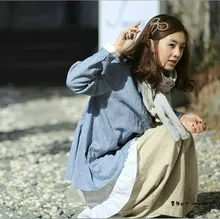 Spring of 2015 product release, the original design 30% cotton 70% linen women loose big yards shirts