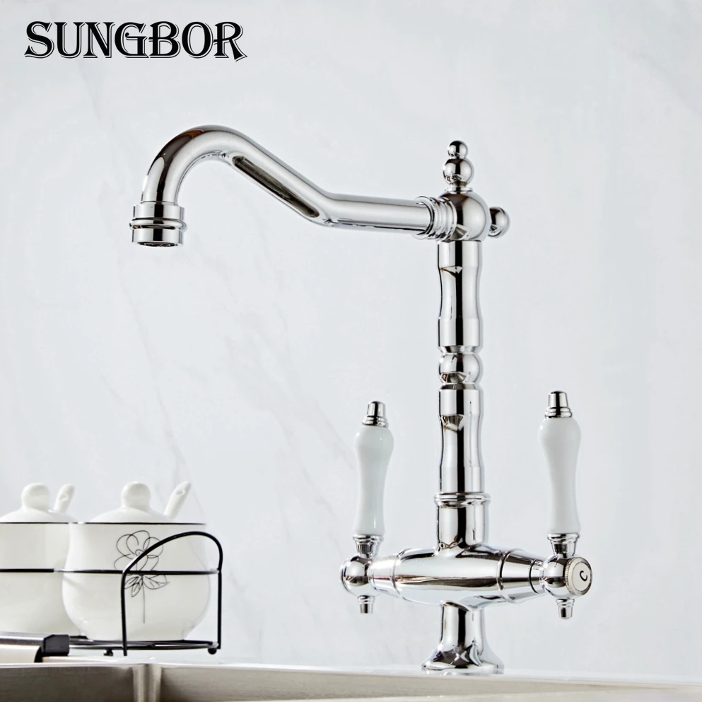

kitchen faucet head quality copper chrome 360 Swivel kitchen sink faucets Mixer tap grifo cocina robinet cuisine torneira CF9088