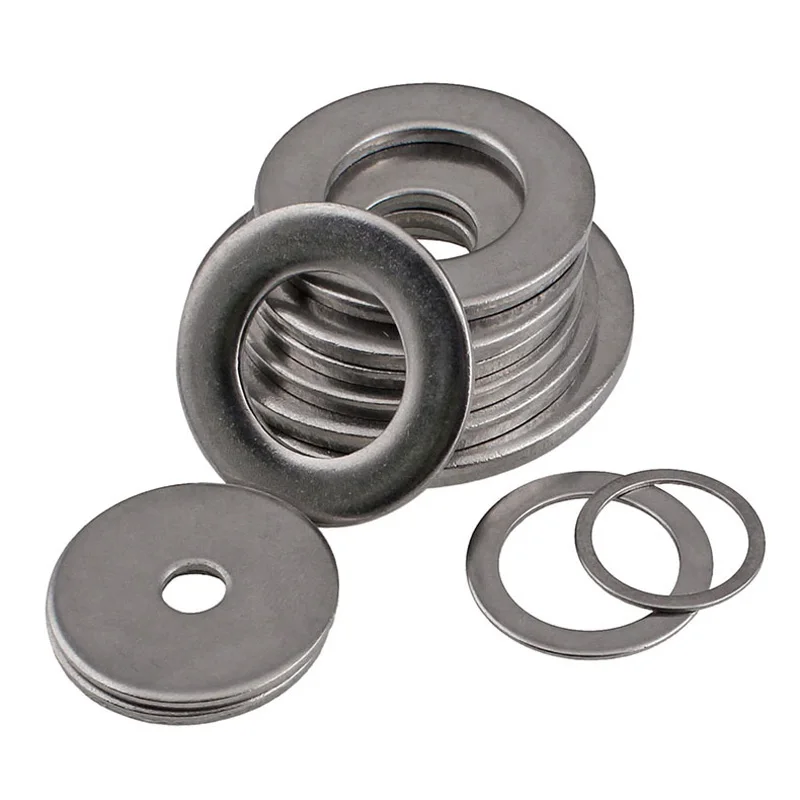Плоская прокладка из нержавеющей стали 40 шт. M1.6/M2/M2.5/M3/M4/M5/M6 304 ультратонкие