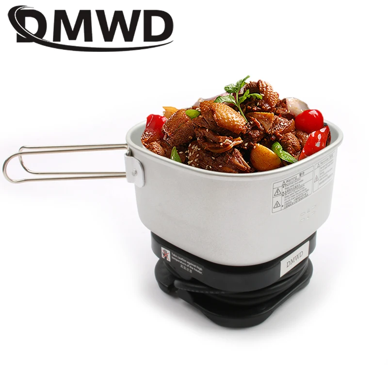 DMWD Dual Voltage Travel rice Cooker Portable Mini Electric stew soup