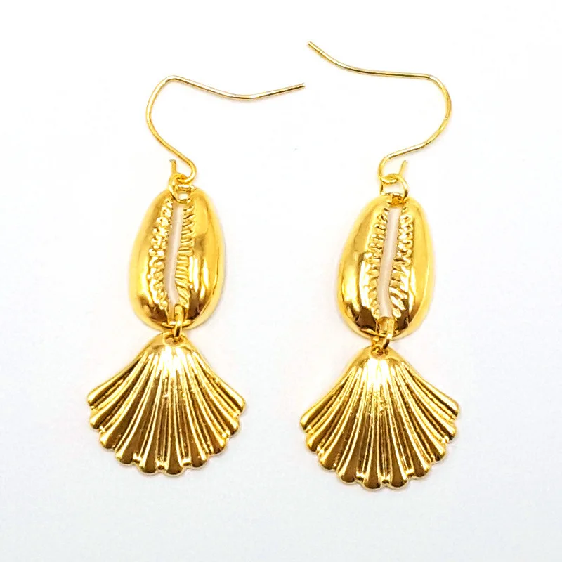 

2019 new Romantic gold silver Color Punk Metal Shell drop Earrings Simple Cute Creative product Unique Dangle Earrings Jewelry