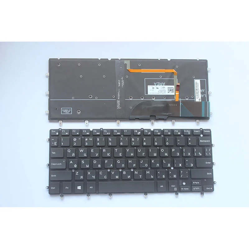 

Russian laptop Keyboard for Dell Inspiron 7558 7568 RU Black with backlit