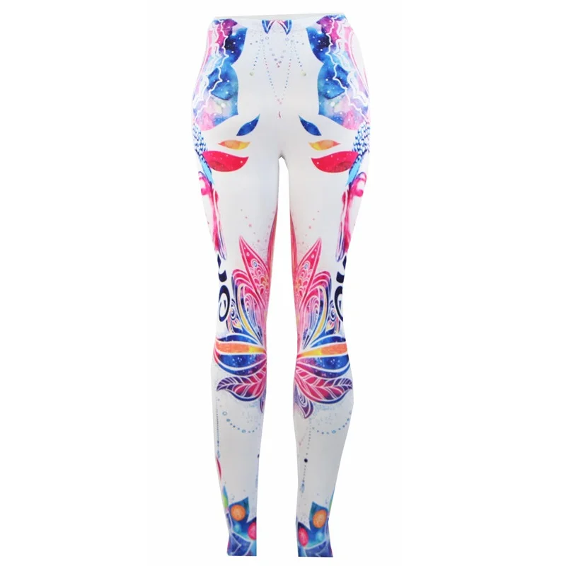 white indian style color buddha mandala legging (3)