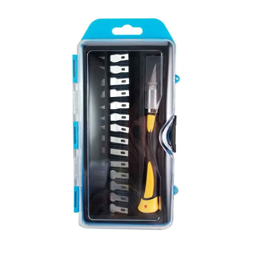 

Multi-Purpose Precision Anti Slip Rubber Handle Cutting Blade Knife Set for Craft Hobby DIY Work Carving Sculpture Repairing