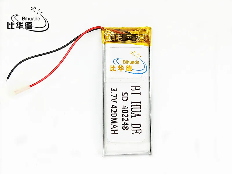 Li-Po 1pcs [SD] 3.7V 420mAH [402248] Polymer lithium ion / Li-ion battery for TOY POWER BANK GPS mp3 mp4 cell phone speaker | Электроника