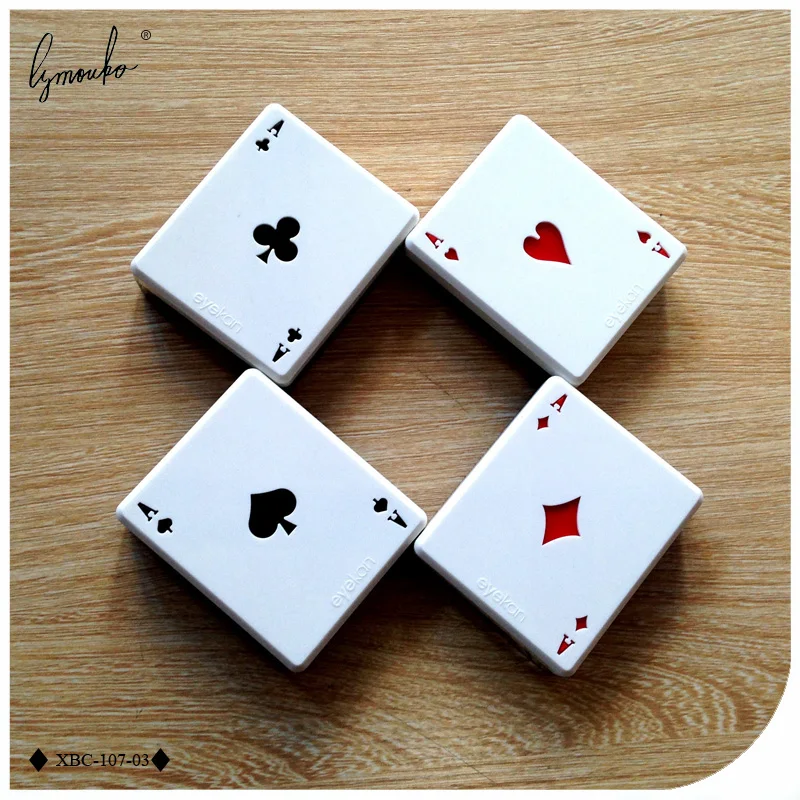 

Lymouko New Design Hot Playing CARDS Letter with Mirror Contact Lens Case for Kit Holder Portable Contact Lenses Box