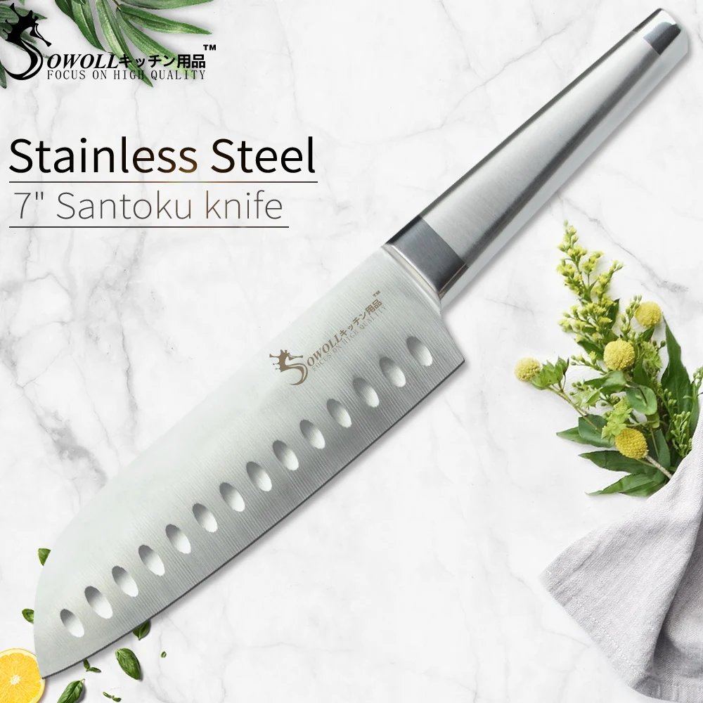

SOWOLL Kitchen Knives Stainless Steel Knife Japanese Chef's Knife Non-stick Accessories Ultra Sharp Seamless Welding Handle