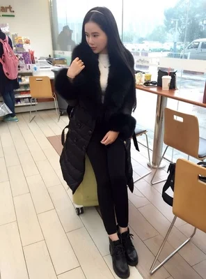 High quality 2019 White duck down 95% Slim Down clothes coat New Korea Ms Winter jacket Warm Fur collar Elegant down Coat Women
