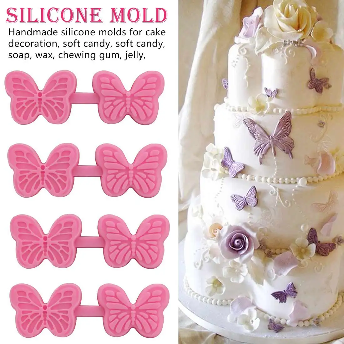 

Sugarcraft Butterfly Silicone molds fondant mold cake decorating tools chocolate moulds wedding decoration mould