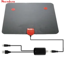174~240MHz 470-862MHz Digital Indoor Free TV Antenna Signal Amplifier Receiver Flat Design for cable tv 50 miles Range Exterior