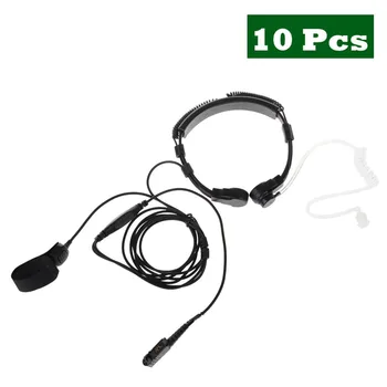 

10PCS Adjustable Throat Mic Finger PTT Earpiece for Motorola XiR P6600/P6608/P6620 XIR E8600/8608 Ham Radio Walkie Talkie B021