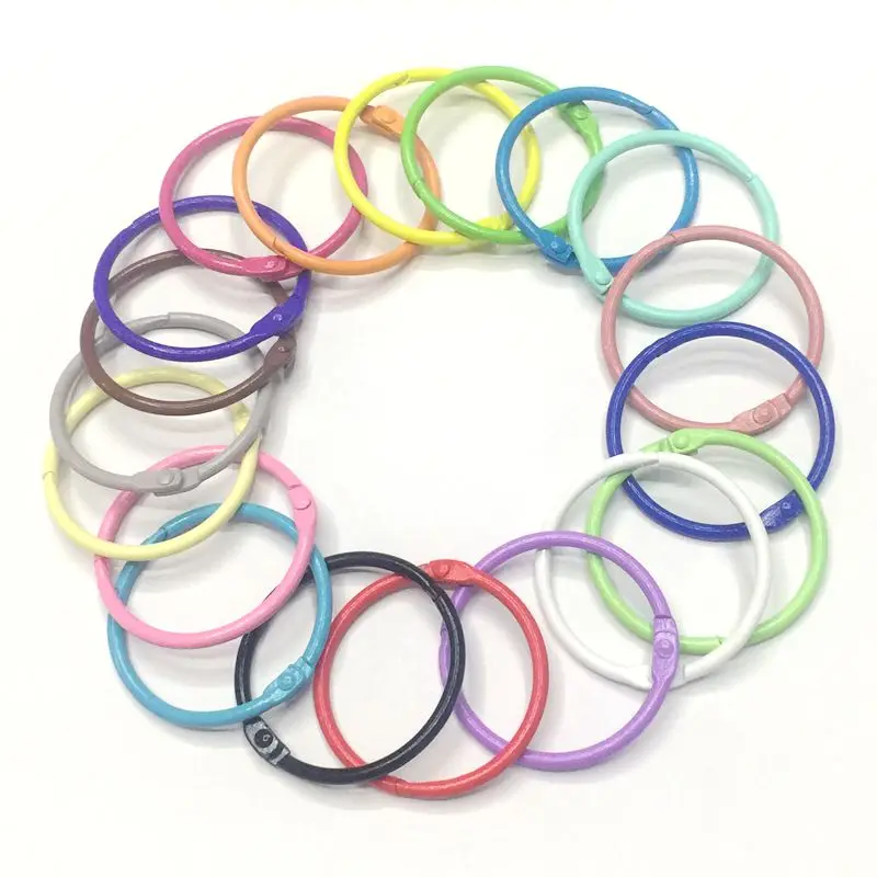 

5Pcs/ 45mm Colorful Metal Key Openable Unisex Keyring Keychain Keyfob Loose leaf DIY Accessories