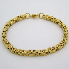 Винтажный Классический дизайн панк ювелирные изделия золотой цвет браслет специальный байкер велосипед мотоцикл цепь мужские браслеты pulsera