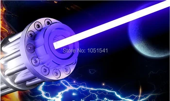 

Strong power Military 450nm 500000m 500W blue laser pointer Flashlight light burning match candle lit cigarette wicked Lazer