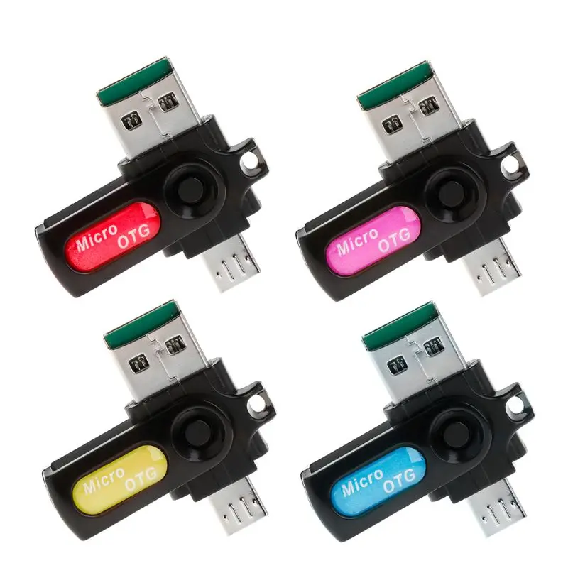 Дешевый 2 в 1 кардридер Micro USB OTG SecureDigital T Flash памяти Универсальный адаптер телефон ноутбук