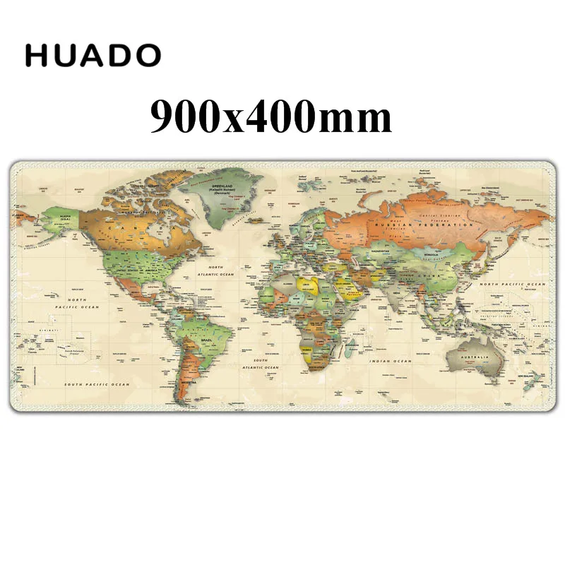 

gaming mouse pad with edge locking 900x400 world map mouse mat for csgo/league of legends/dota/lol pad