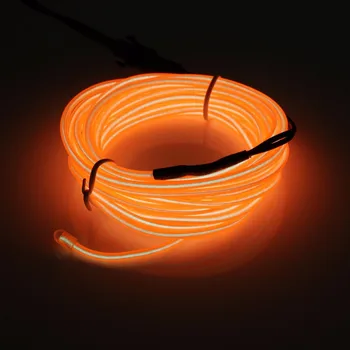 

Flexible 10 Colors Led Strip Light For 300CM EL Wire Rope Tube Neon Cold Light Glow Party Auto Car Decoration With 12V Inverter