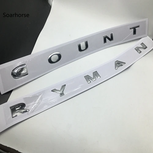 Soarhorse Высокое качество для BMW Mini Countryman Coopers 3D металлический задний багажник слово наклейка с буквами значок эмблема логотип наклейки - Название цвета: silver