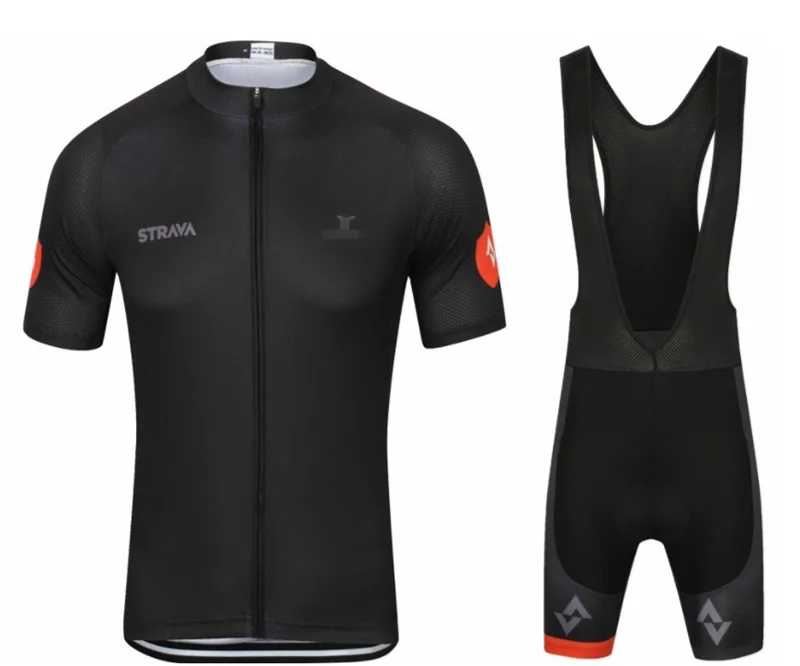 2018 فريق STRAVA الدراجات الملابس دراجة جيرسي روبا Ciclismo رجل دراجة قمصان صيفية برو الدراجات الفانيلة 9D سادة سراويل البيك القصيرة