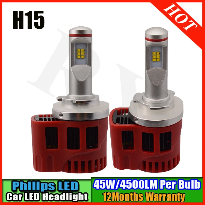 

2x H15 Lamp 90W/Set 9000LM Or H7 H11 9005 9006 90W/Set 9000LM P6 ZES 6000K White LED Car Auto Headlight