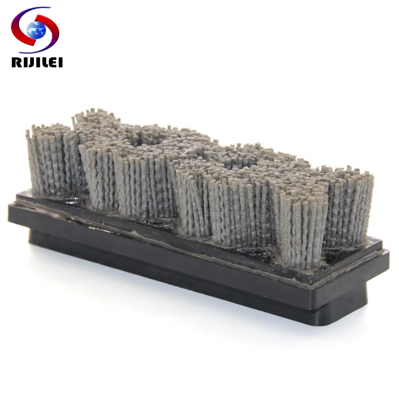 

RIJILEI 10PCS/Set Strong Fickert Abrasive Antique Brush Silicone carbide brush for granite finishing Matte Polishing Brush YG08