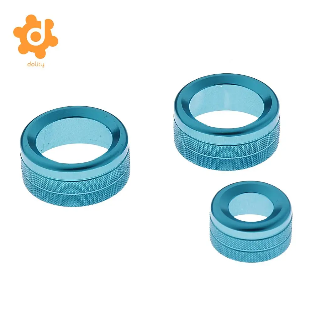 dolity 3 Pieces AC Control Radio Volume Knob Ring Trim for BMW 1 2 3 Series 