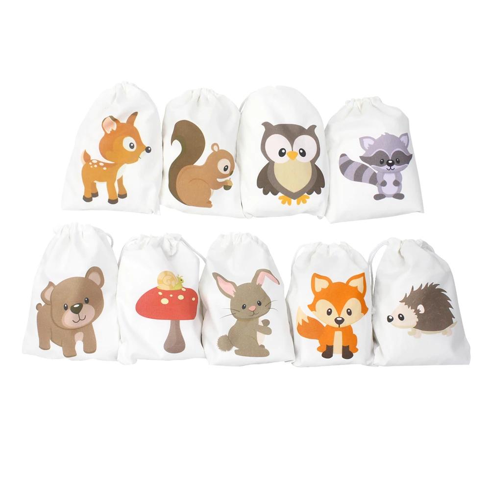 Sacs Cadeaux D Anniversaire Avec Animaux En Bois Sacs A Bonbons Sacoches Cadeaux Pour Fete Prenatale En Foret Decoration De Fete Avec Animaux En Bois Aliexpress