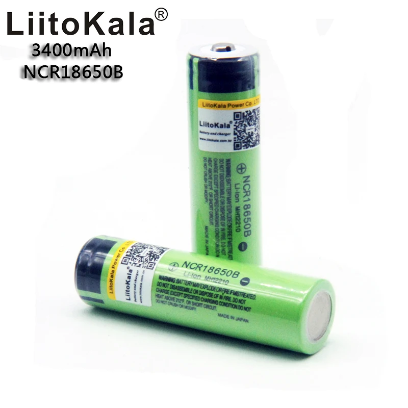 5 шт. LiitoKala 3,7 V 3400mAh оригинальные NCR 18650B 3400 Аккумуляторы для внешнего аккумулятора/фонарика