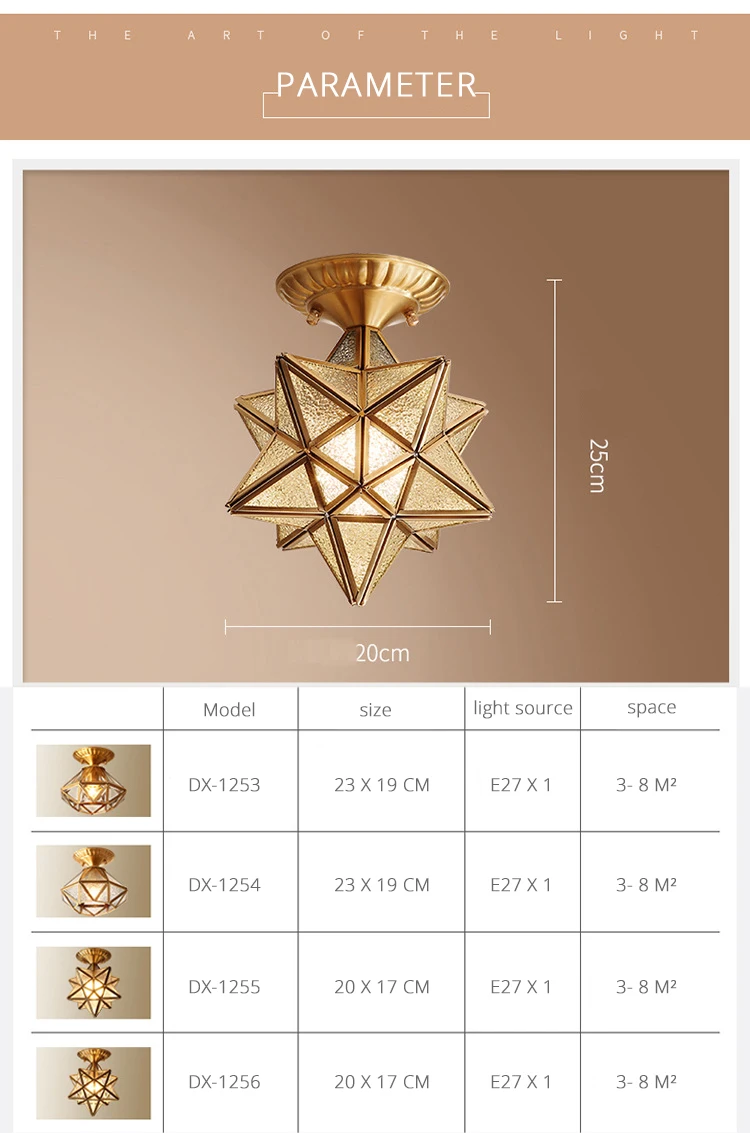 DX Vintage Star Ceiling Light (1)