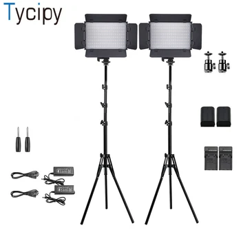

Tycipy LED Camera Light Video Studio Bi-color Adjustable Photography Lighting with Hot Shoe Stand for Canon Sony Nikon Facebook