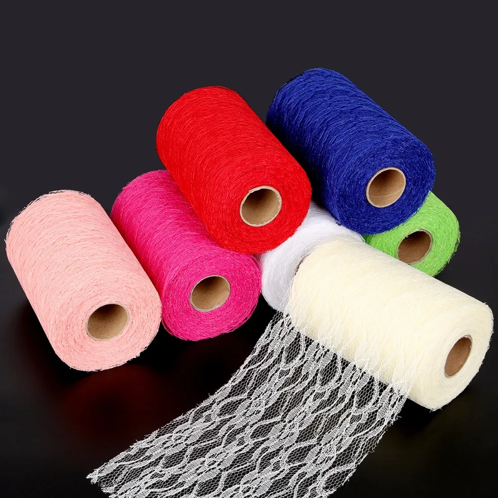 

22 yard Sewing crafts Muti Options 15cm Lace Ribbons DIY Embroidered Net Lace Trim Ribbon Fabric For Sewing Handcraft Decoration