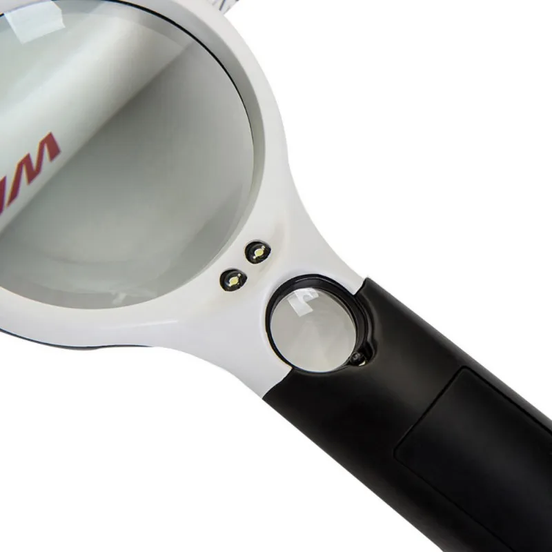 2018 10X 20X 3 LED Light Handheld Magnifier Reading Map Newspaper