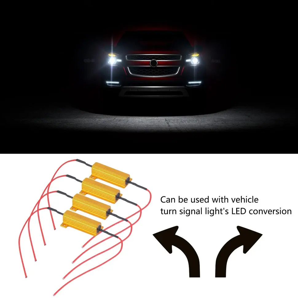 

Car Lamps Bulb 10x4Pcs 50W Load Resistor 6ohm Fix LED Bulb Fast Hyper Flash Light