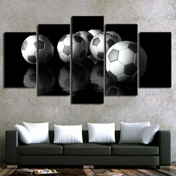 

Modern Art Print Painting Football Pictures Wall Sports Posters Black and White Painting on Canvas Living Room Wall Decor