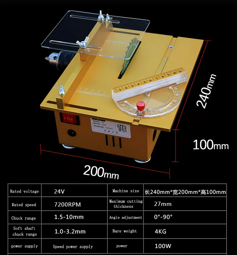 Multifuncttional Precision Mini Table Saw Handmade Woodworking Bench Saw DIY Model Saw Cutting Saw Machinery Machine Multifuncttional Precision Mini Table Saw Handmade Woodworking Bench Saw DIY Model Saw Cutting Saw Machinery Machine
