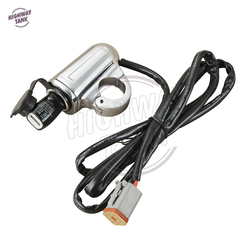 Buy 1" Handlebar Mount Auxiliary USB Power Port Phone