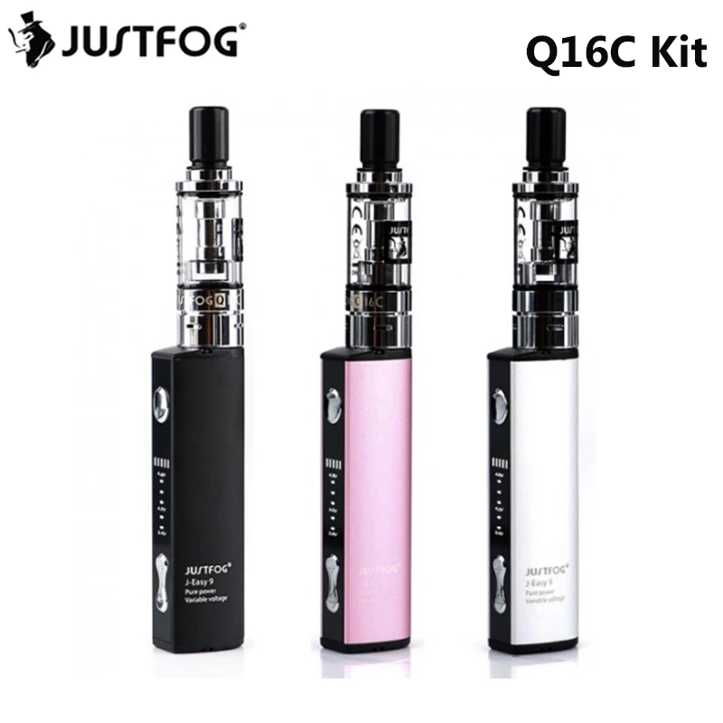 Оригинал JUSTFOG Q16C комплект Vape ручка с 900 мАч батарея 1,9 мл Q16C Cleaomizer с 1.6ohm спиральная электронная сигарета Vape комплект