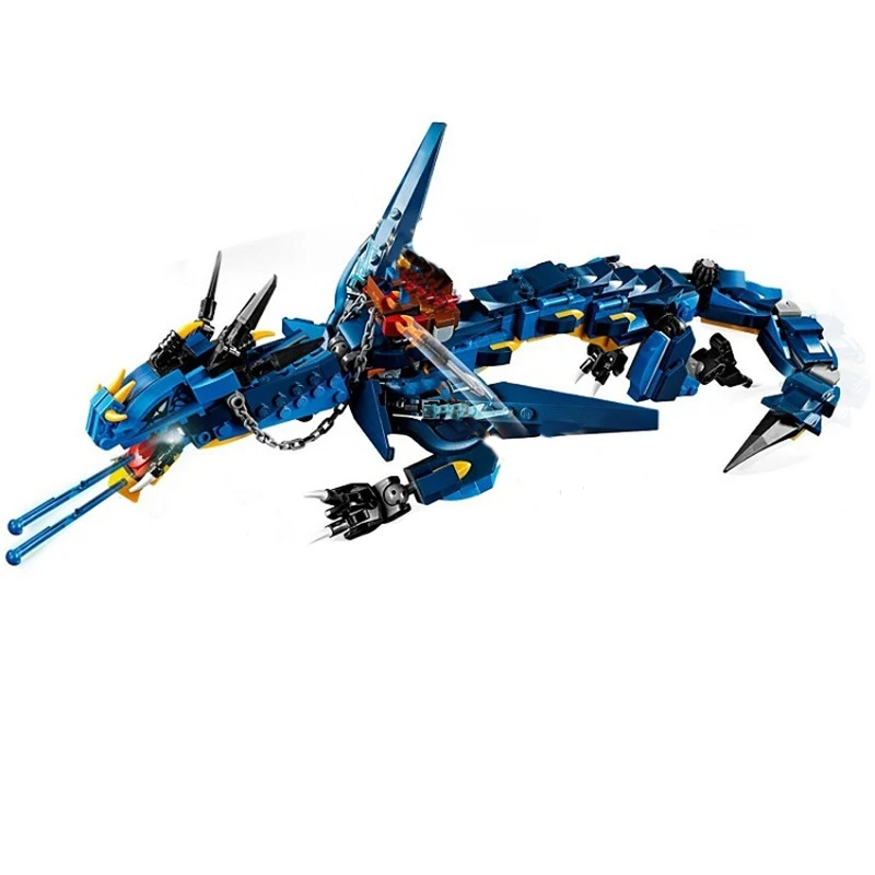 Best New Ninja Blue Red Dragon Knight Compatible Legoingly Ninjagoes Building Blocks Brick Toy Children Boy Christmas Gifts 70653