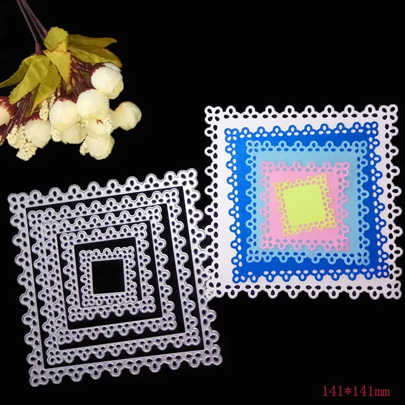 

Square Frame Metal Cutting Dies Stencils for DIY Scrapbooking/photo album Decorative Embossing DIY Paper Card
