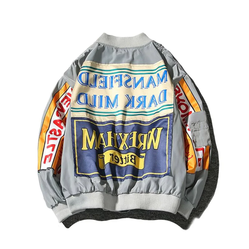 

New Spring and Autumn Casual Men's Loose Jacket Youth Street Retro Handsome printing baseball Jackets Coats